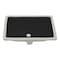 Ruvati 18 x 13 inch Undermount Bathroom Sink Black Rectangular Porcelain Ceramic with Overflow RVB0720BK - alternate 1